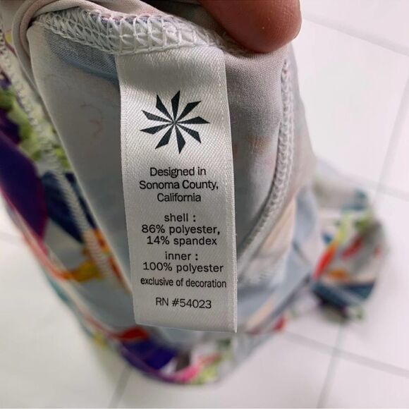 Athleta Shorts White Floral Ready Set Running XS - Picture 4 of 7